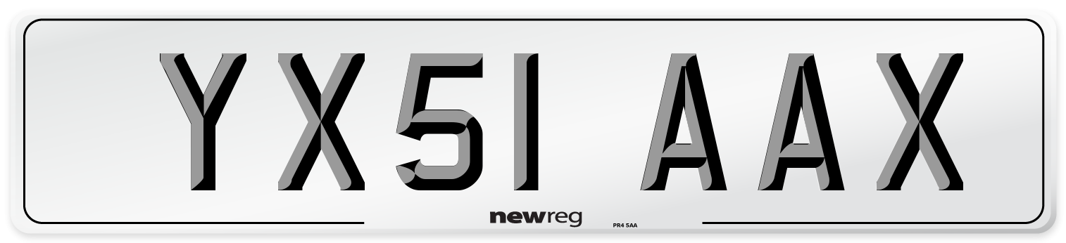 YX51 AAX Number Plate from New Reg